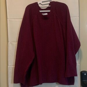 Sonoma Berry Purple Cozy Knit Sweater Plus Size 3X Soft Winter Staple